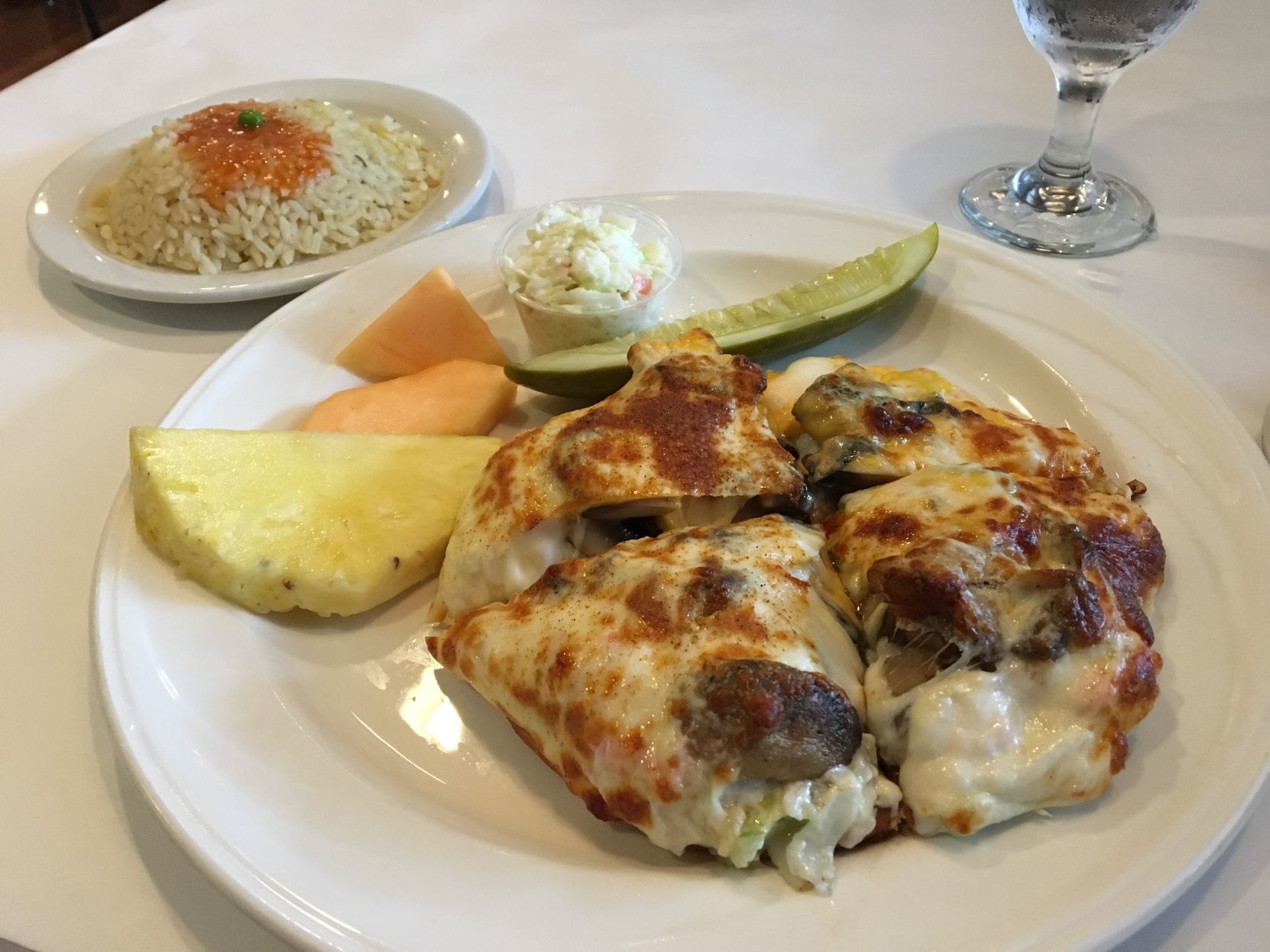 Crab and mushroom melt